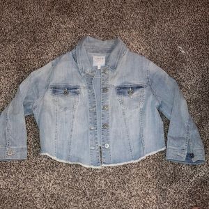 Crop Denim Trucker Jacket